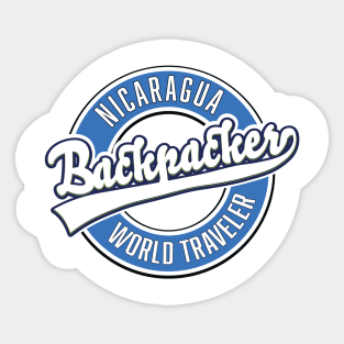 Nicaragua backpacker world traveler logo Sticker